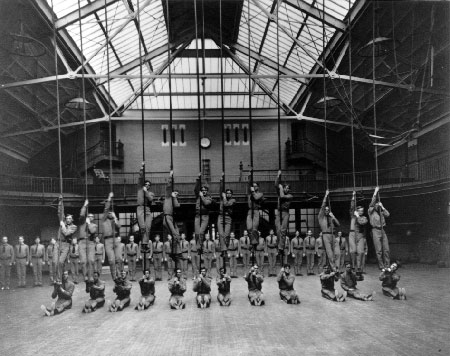 Rope climbing at West Point